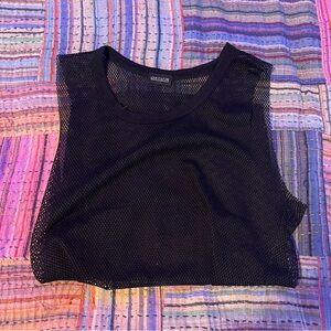 LOVE CULTURE Black Mesh Tank